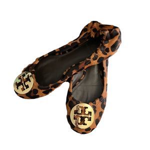 Tori Burch animal print flats Sz 6.5